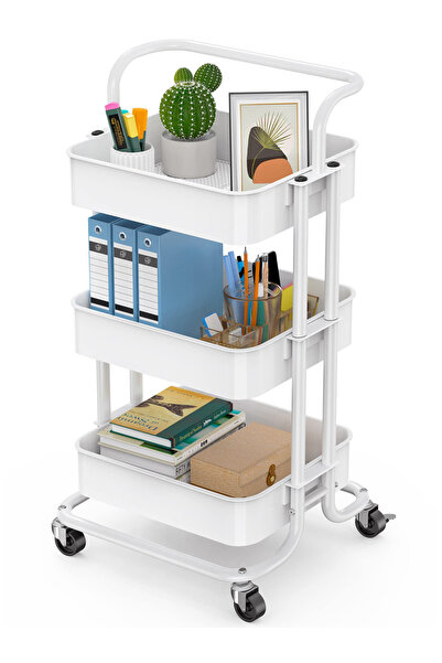 EGG Multi-purpose storage cart with wheels 85*45*35cm Modern design for perfe...