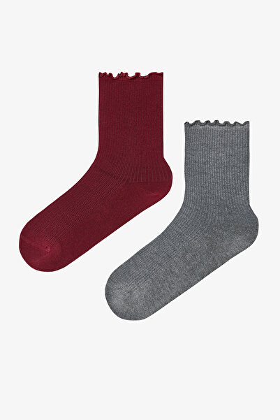 Penti 2 Pairs of Modal Blend Classic Ruffle Socks