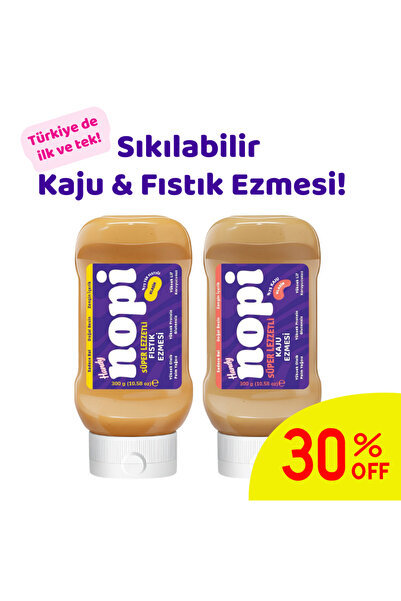 Nopi Foods Nopi Handy – Sıkılabilir Kaju & Yer Fıstığı Ezmesi (2 x 330 g)
