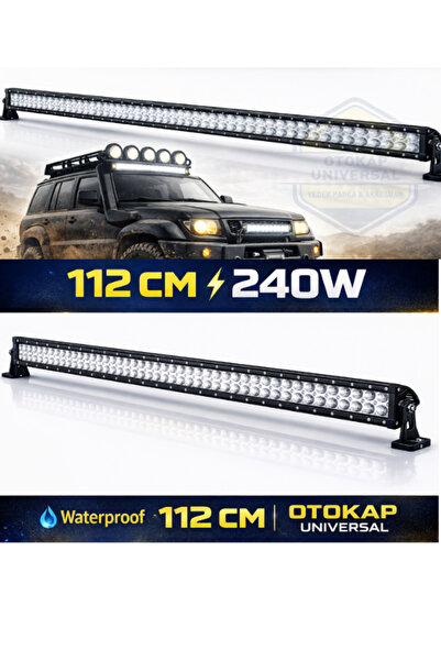 KAPOTO 112cm 240W Off Road Dikdörtgen Led Bar Araç Üstü 4x4 Led Projektör Işık