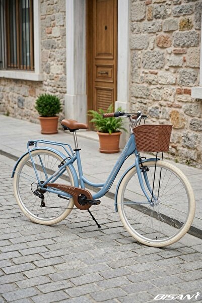 Bisan Sorrento-S Şehir Bisikleti Retro Hasır Sepetli 44 Cm V-Fren 26 Jant Shi...