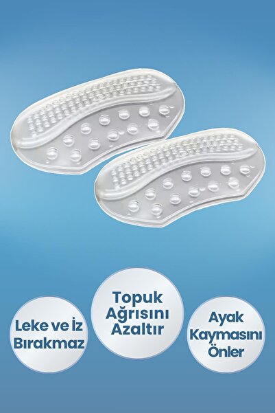 Dopar Ayakkabı Kaydırmaz Silikon Jel Nasır Önleyici Şeffaf Tabanlık