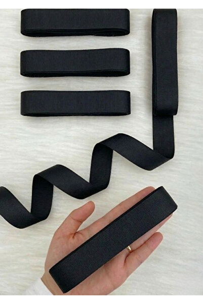 Nazarone شريط أسود من Grosgrain - 3 سم - 10 متر (1812)