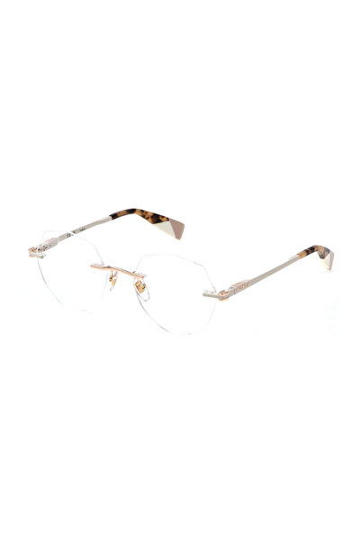 FURLA Women's eyeglasses frames VFU774 08FC, Metal, White, 53 mm