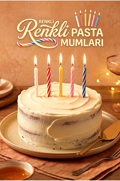 Shopping Faster 5 Adet -Renkli Doğum Günü Mumları, Pasta Mumları, Doğum Günü ...