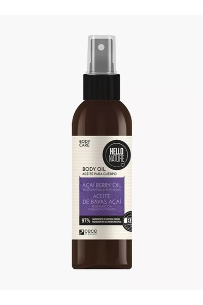 HELLO NATURE رذاذ الجسم بزيت توت الأساي 130 مل