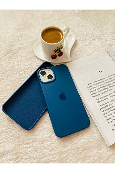 CaseKİdükkan İphone 13/14 ile uyumlu slikon lansman telefon kılıfı-LACİVERT