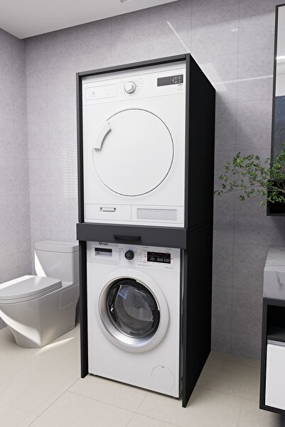 Mirobi Serenity Banyo Dolabı Çamaşır ve Kurutma Makinesi Dolabı Antrasit