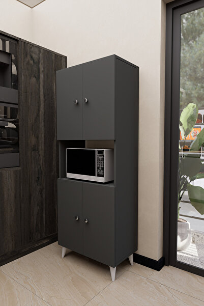 Mirobi Hobbie Mikrodalga Mutfak Dolabı Antrasit