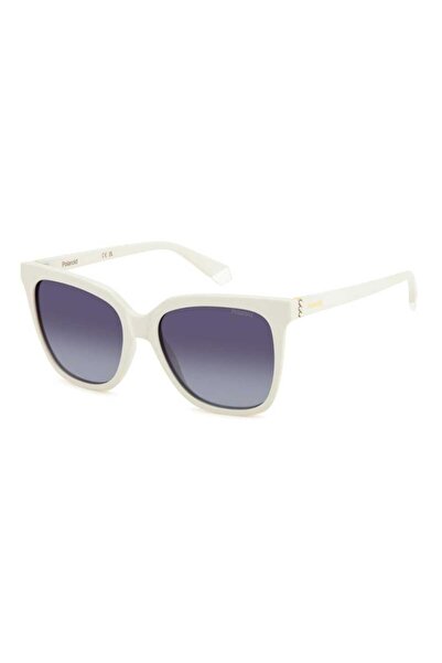 Polaroid Women's Sunglasses PLD 4155/S/X VK6/WJ, White, Cat Eye, 55 mm