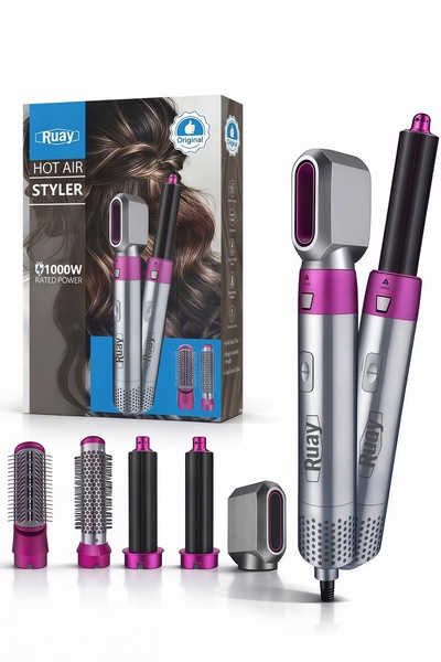 Generic RUAY 1000W Hot Air Styler Hair Dryer Brush Curling Iron Hair Styling ...