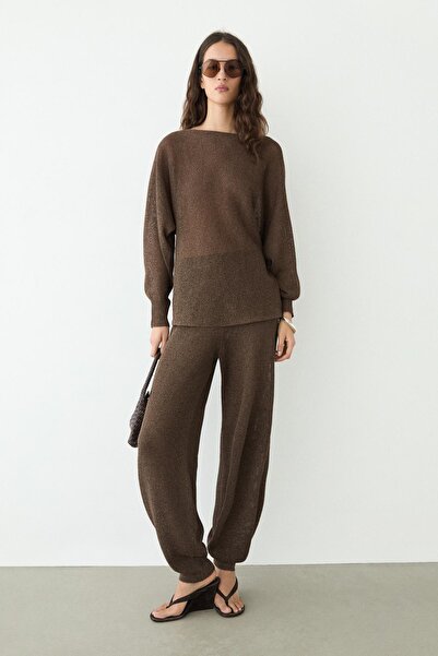 Massimo Dutti Pamuklu dökümlü triko kazak