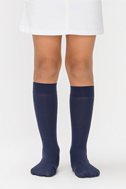 Penti Girl's Pretty Micro 40 Navy Blue Trouser Socks