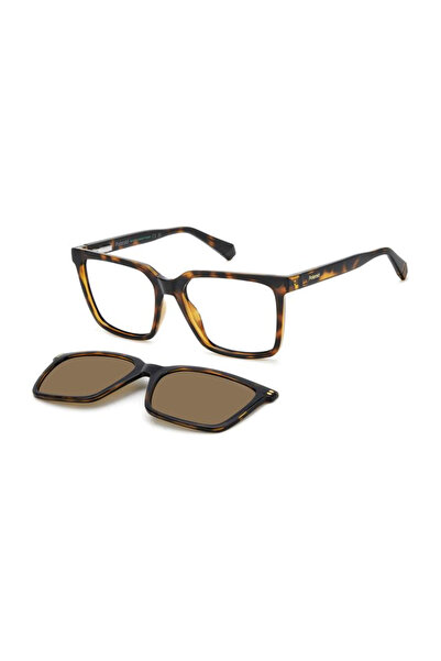 Polaroid PLD D556/C 086 Women's Clip-On Eyeglass Frames, 54 mm