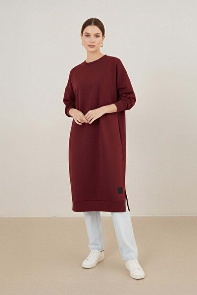 Soul Kadın Basic Tunic - 30645TUN - BURGUNDY