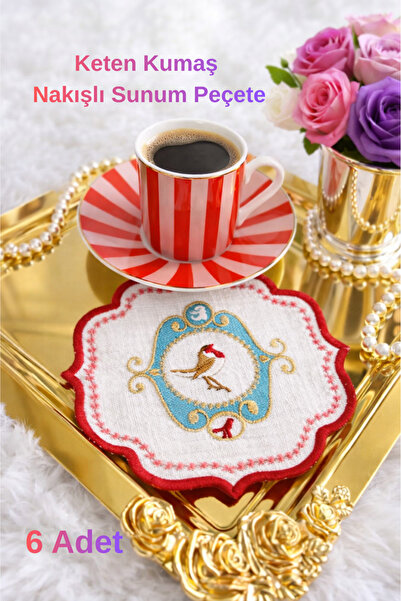 AuraStile Sunum Peçete Kokteyl Peçete Kahve Yanı Sunum Peçete Mendil Love Bir...