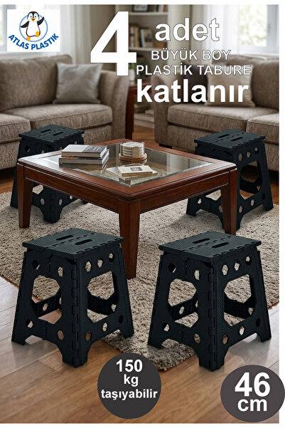 Atlas KATLANIR PLASTİK TABURE BÜYÜK BOY 46 CM