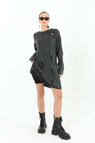 Soul Triko Tunik - 32036TUN - ANTRASİT