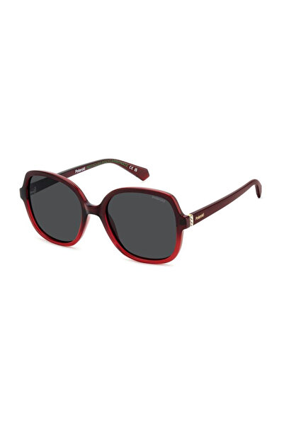 Polaroid Polarized Sunglasses Women Pld 4177/s/x C9a/m9, Plastic, Red, 55 Mm
