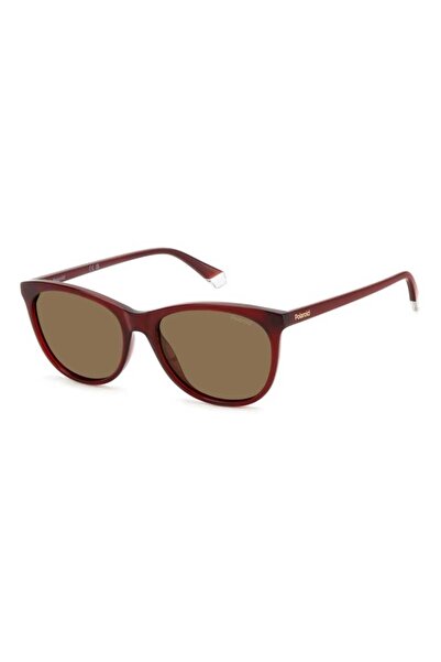 Polaroid PLD 4161/S LHF/SP Women's Sunglasses, Bordeaux, Rectangular, 55 mm