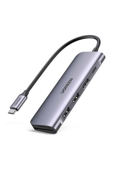 Ugreen USB-C - HDMI USB 3.0 TF SD PD Dönüştürücü Çok Fonksiyonlu Adaptör, 70411