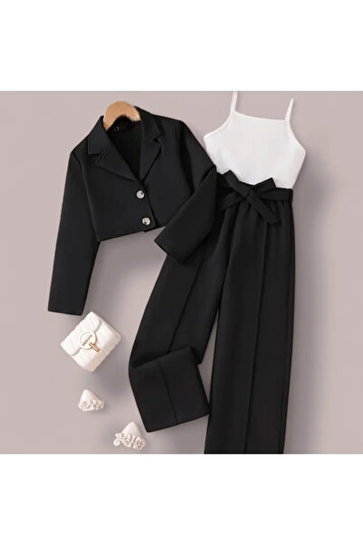 shop Kız Çocuk 2li Takım Kombin CEKET PANTOLON çıt çıt kapamalı gabardin kumaş