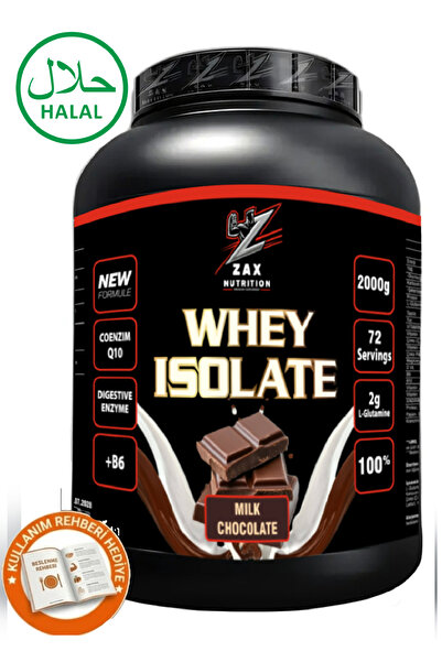 zax nutrition بروتين مصل اللبن المعزول 2000 جرام بنكهة الشوكولاتة 72 حصة