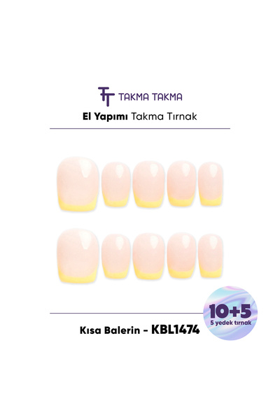Takma Takma S Beden 15'li Sarı Kısa Balerin KBL1474 Tekrar Kullanılabilir El ...