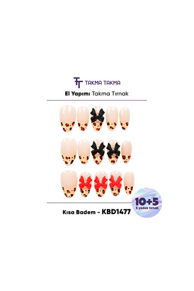 Takma Takma 15'li Ten Rengi Kısa Badem KBD1477 Tekrar Kullanılabilir El Yapım...