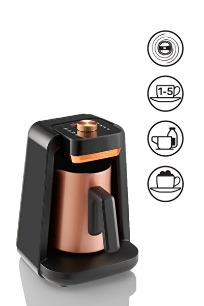 Arzum ماكينة قهوة تركية أوكا ريتش سبين برو، نحاسية، طراز OK0020