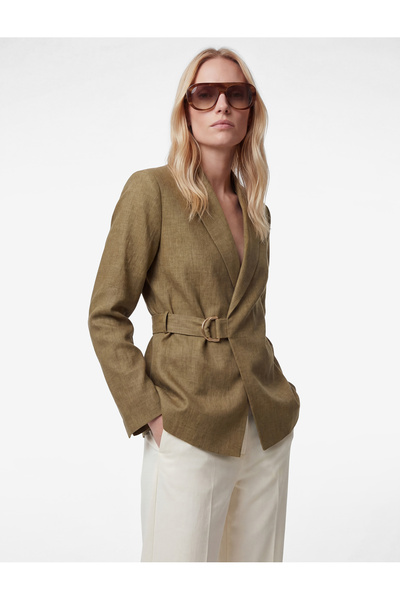 Koton Блейзър с дълги ръкави, метални аксесоари и кръстосан яка