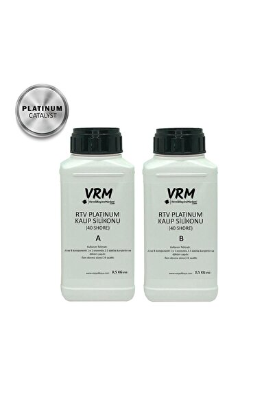 VRM VernikRecineMarketi RTV-2 Platinum Kalıp Silikonu (40 Shore) 1 Kg