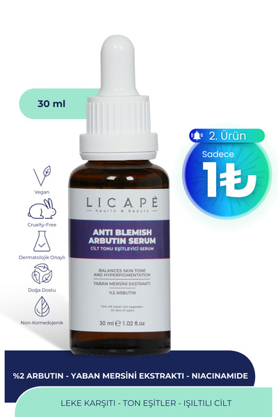 Licape Leke Karşıtı Cilt Tonu Dengeleyici %2 Arbutin Serumu