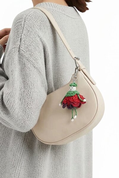 nftart.design مصنوع يدويًا - كروشيه - سلسلة مفاتيح فيري تشي حقيبة تشارم