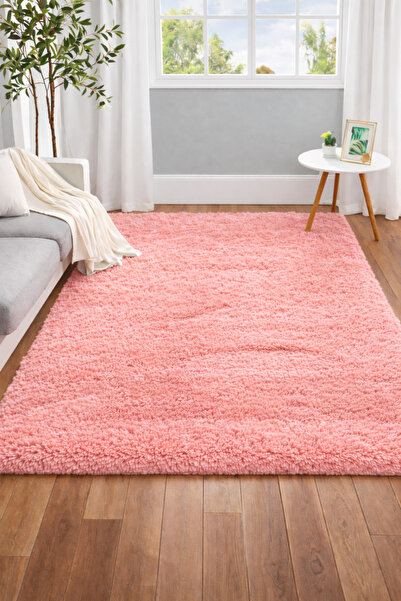 KEVLİNE Yumuşak Dokulu Tüylü  Makinede Yıkanabilir Kaymaz Taban Peluş Halı
