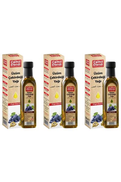 Cemilefendi 3 Adet Üzüm Çekirdeği Yağı 250 ml