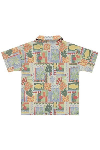 Civil Boys Cămașă Kendiri cu model Plain cu buzunare pentru 6-9 ani - Ecru 7-...