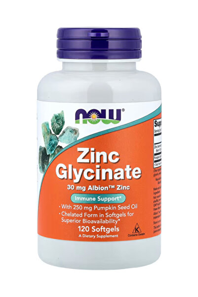 Now Foods Zinc Glycinate with 250 mg Pumpkin Seed Oil, Supports Prostate Heal...