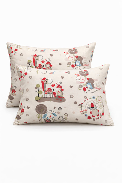 mihriban 2-Piece Forest Animals Pattern Pillowcase 50X70 cm