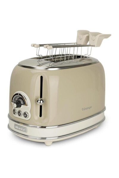 ARIETE Prăjitor de pâine VINTAGE 0155/03, 810W, 2 felii, 3 funcții, 6 nivelur...