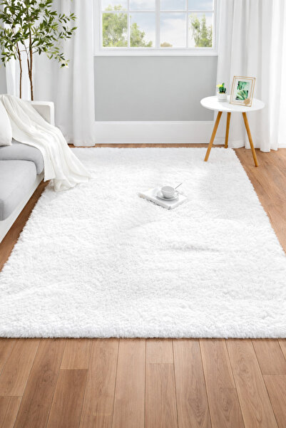 KEVLİNE Yumuşak Dokulu Tüylü  Makinede Yıkanabilir Kaymaz Taban Peluş Halı