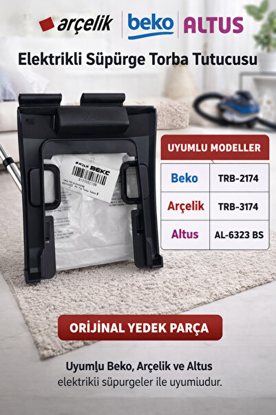 ÖZ BEYAZ EŞYA _ALTUS _AL-6323 BS Toz Torbalı Elektrikli Süpürge Torba Tutucusu