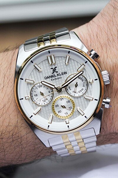 Daniel Klein ساعة يد رجالية بحزام فولاذي DK450408