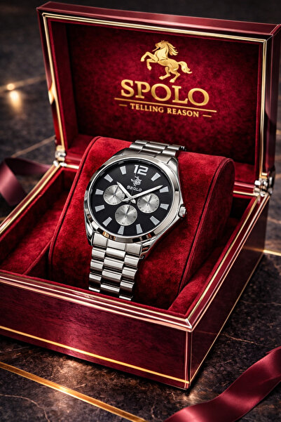 S.POLO spolo marka Erkek Kol Saati+bileklik hediye