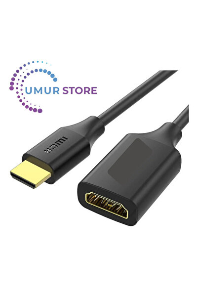 Herz Mini HDMI Uzatma Kablosu 25 cm 4K 60Hz Male To Female Mini HDMI Kablo
