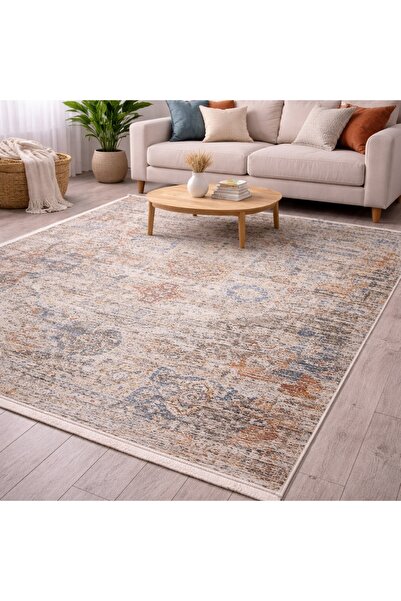 Akbel Halı İndiana In 06 Multi Vintage Etnik Desenli Modern Halı – Yıkanabili...