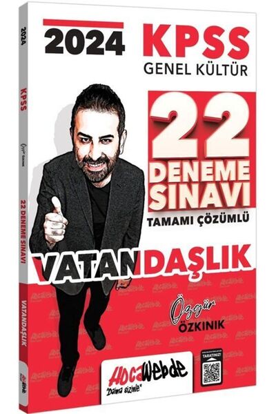 Hocawebde Yayınları HocaWebde 2024 KPSS Vatandaşlık 22 Deneme