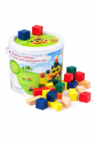 OEM Set 50 Cuburi caramizi din lemn pentru construit