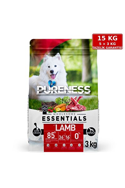 Pureness Az Tahıllı Kuzu Etli Yetişkin Kuru Köpek Maması 15 KG |Hassas Sindir...