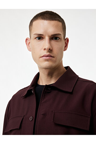 Koton Jachetă cămașă cu mânecă lungă, croială normală, din amestec de viscoză...